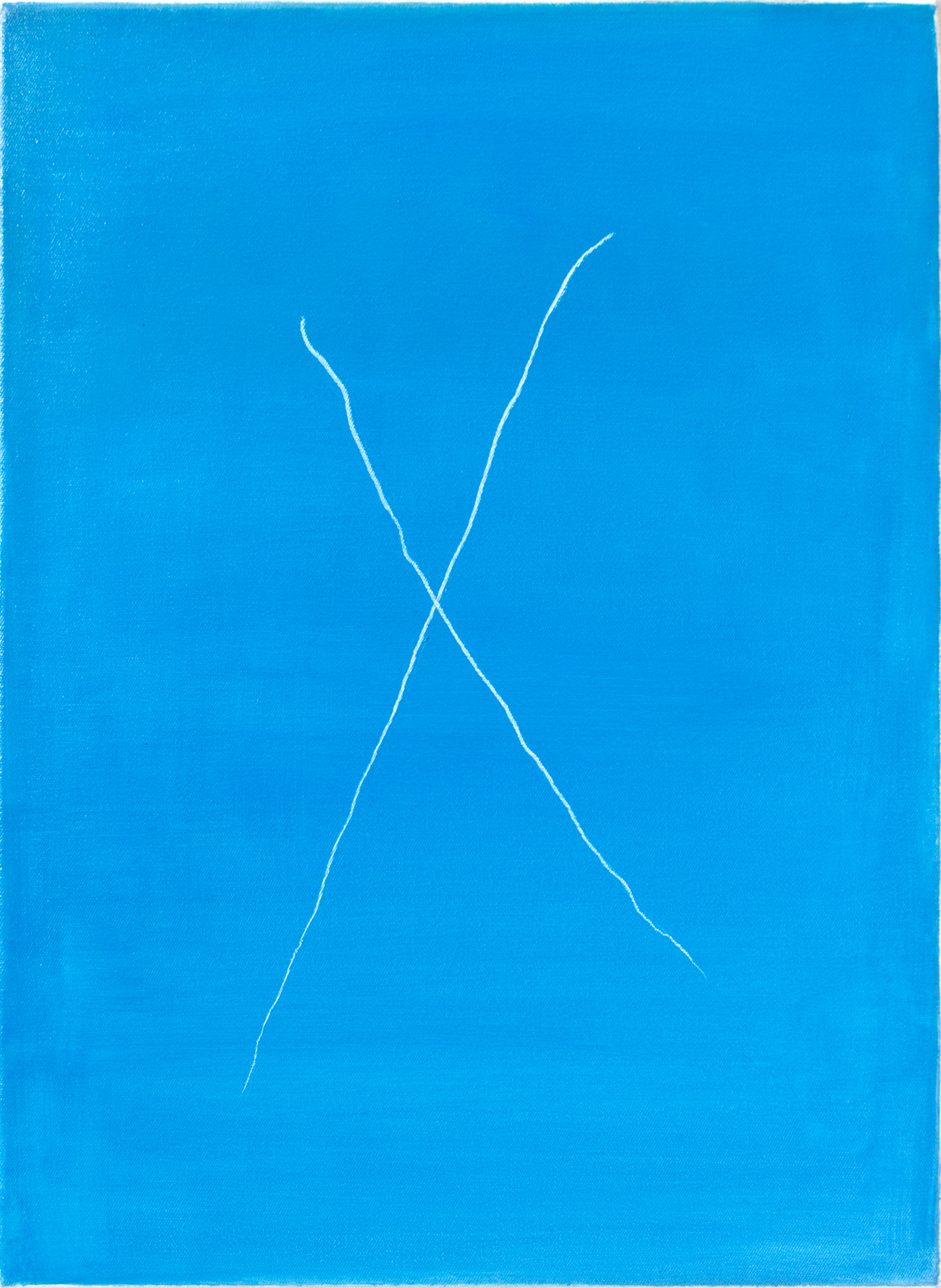 "Bare Claws (X Blau)", 2025, Oil on Canvas, 41 x 30 cm