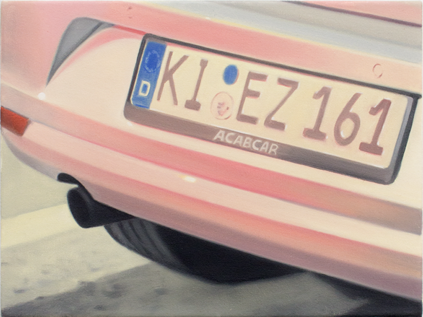 "Euro Plate (Kiez 161)", 2025, Oil on Canvas, 27 x 36 cm