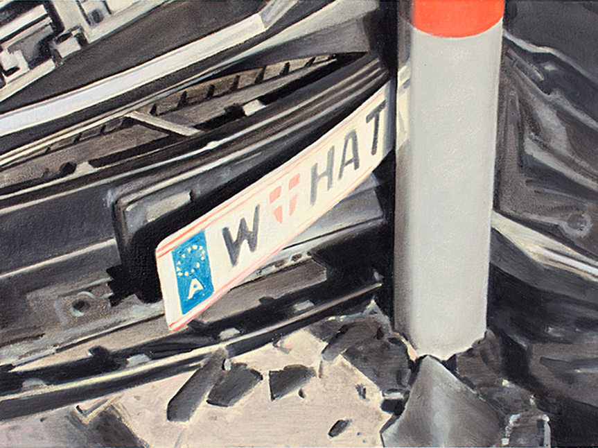 "Euro Plate (What)", 2025, Oil on Canvas, 27 x 36 cm